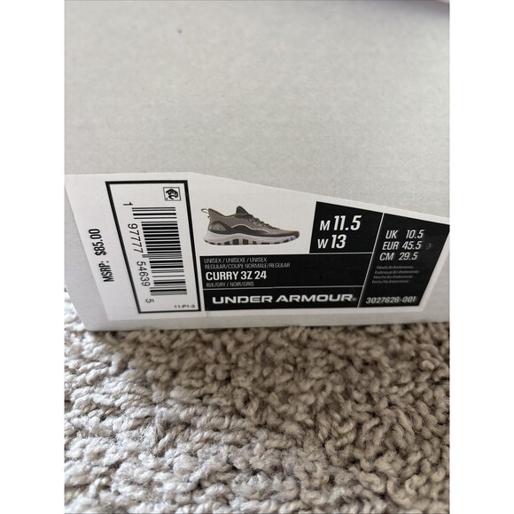 Under Armour Mens Steph Curry 3Z 24 Black Gray White 3027626-001 Size 11.5 New main image 6
